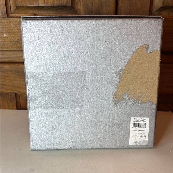 Demdaco Silver and Gold Tone Brass Heart Locket Necklace with Box - Picture 5 of 5